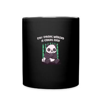 Le week-end arrive bientôt drôles de collègues Humour O - Mug uni - noir - Devant