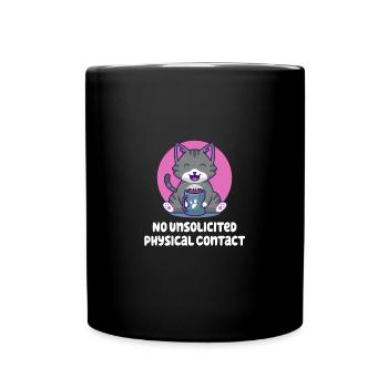 Kein unaufgeforderter physischer Kontakt introvert - Tasse einfarbig - Schwarz - Vorne