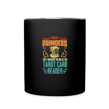 Oubliez la carte de tarot vintage de la princesse lisant un - Mug uni - noir - Devant