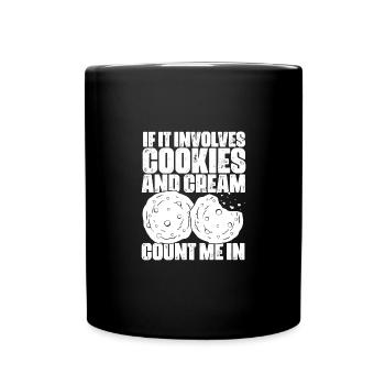 S’il s’agit de biscuits amusants et de vinatge à la crème - Mug uni - noir - Devant