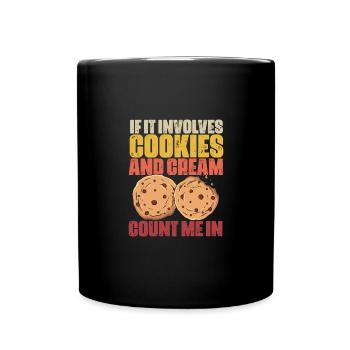 S’il s’agit de biscuits rétro et de crème Un drôle - Mug uni - noir - Devant