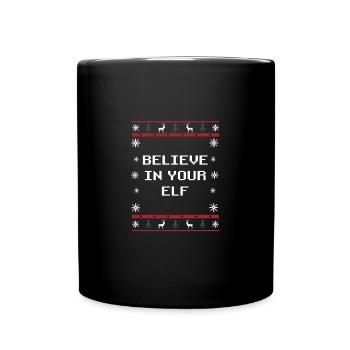 Croyez en vos lutins - Dictons de Noël Weihn - Mug uni - noir - Devant