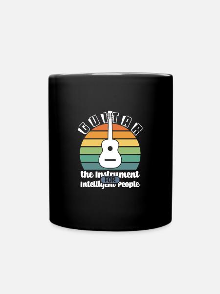 Gitarre intelligente Menschen - Tasse einfarbig - Schwarz