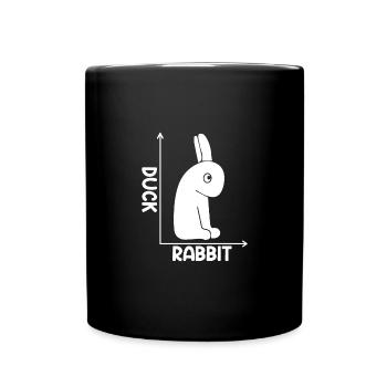 Illusion d’optique de canard ou de lapin génial pour un - Mug uni - noir - Devant