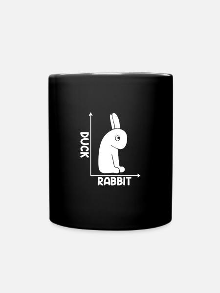 Awesome Duck Or Rabbit Optical Illusion For A - Tasse einfarbig - Schwarz