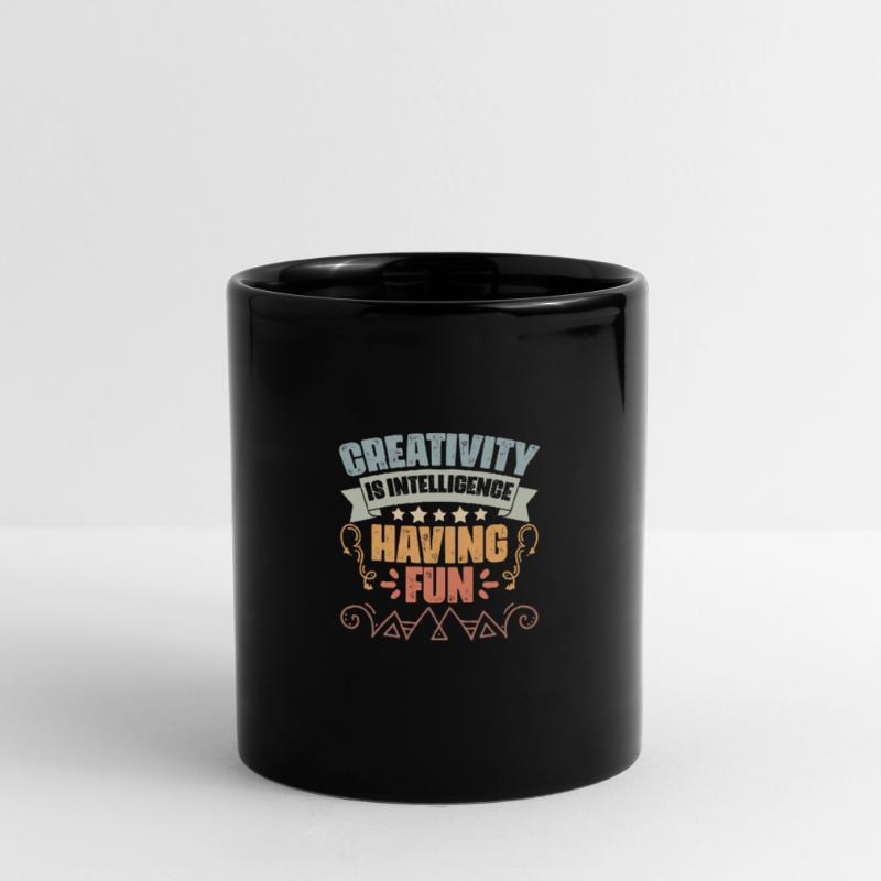 Retro Creativity Is Intelligence Having Fun Full Colour Mug