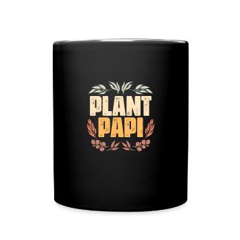Rétro Plant Papi Head Gardener Un père jardinier - Mug uni - noir - Devant
