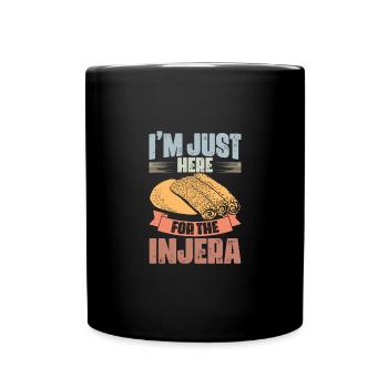 I'm Just Here For The Retro Ethiopian Bread Injera - Tasse einfarbig - Schwarz - Vorne