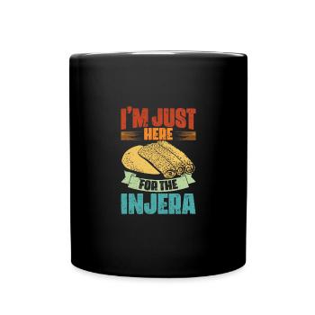 Vintage I'm Just Here For The Injera Ethiopian - Tasse einfarbig - Schwarz - Vorne