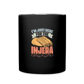 Retro I'm Just Here For The Injera For Ethiopian - Tasse einfarbig - Schwarz - Vorne