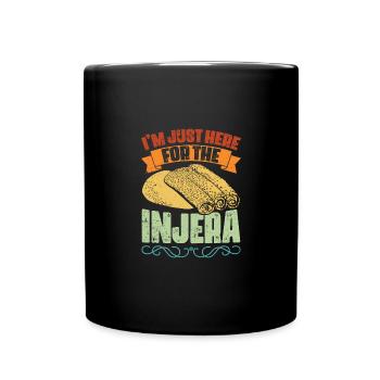 Vintage I'm Just Here For The Injera An Ethiopian - Tasse einfarbig - Schwarz - Vorne
