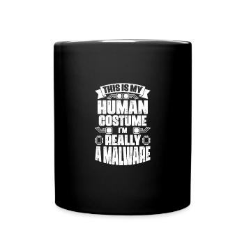 C’est drôle c’est mon costume humain pour un cyber - Mug uni - noir - Devant