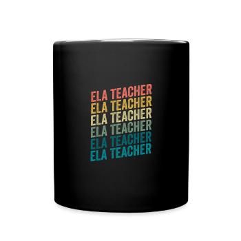 Rétro Vintage ELA Professeur pour la langue anglaise - Mug uni - noir - Devant