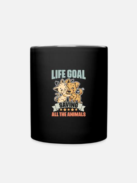 Life Goal Save All The Animals For A Vet Med - Tasse einfarbig - Schwarz