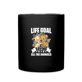 Awesome Veterinarian Life Goal For A Vet Med - Full Colour Mug - black - Front