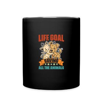 Vintage Veterinarian Life Goal For A Vet Med - Tasse einfarbig - Schwarz - Vorne
