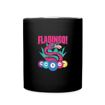 Cool Flamingo Bingo Flamingo Pour les joueurs de Bingo - Mug uni - noir - Devant