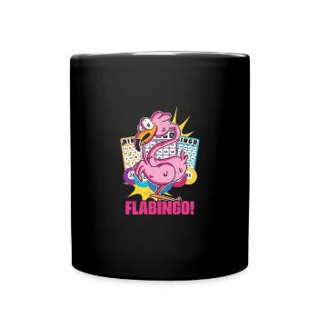 Flamingo Flamingo Flamingo Flamingo Flamingo Pour les joueurs de Bingo - Mug uni - noir - Devant