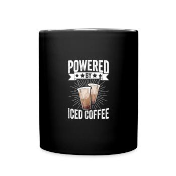 Funny Powered By Iced Coffee Caffeine Brewer Iced - Tasse einfarbig - Schwarz - Vorne
