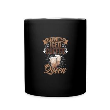 Drôle de petite miss café glacé Queem pour un glacé - Mug uni - noir - Devant