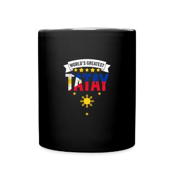 Awesome World's Greatest Tatay For A Pinoy - Tasse einfarbig - Schwarz - Vorne