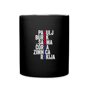Cool Srbija Serbian Favorite Foods Serbia Lover - Tasse einfarbig - Schwarz - Vorne