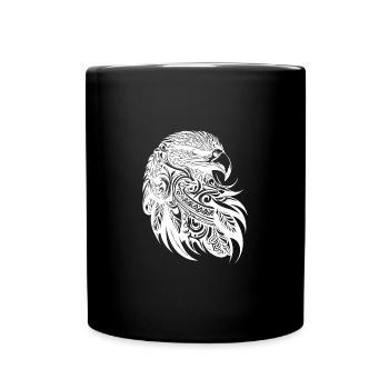 Tattoo Adler Tribal Style - Tasse einfarbig - Schwarz - Vorne