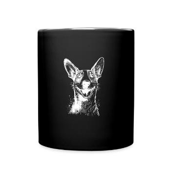Hundeportrait für stolze Jack Hundebesitzer - Tasse einfarbig - Schwarz - Vorne