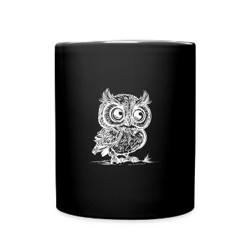 Little Owl - Mignon hibou vintage - Mug uni - noir - Devant