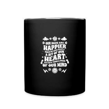 Inspirational Happiness Giving People Kindness And - Full Colour Mug - black - Front