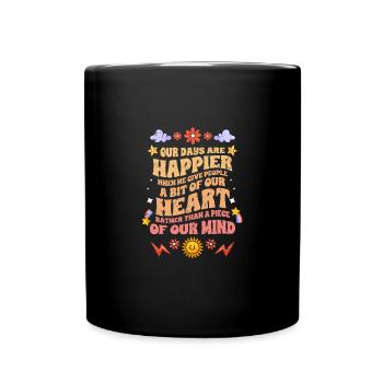 Bonheur motivationnel donnant aux gens de la gentillesse de - Mug uni - noir - Devant