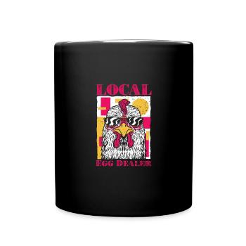 Awesome Local Egg Dealer Chicken Farming Chicken - Full Colour Mug - black - Front