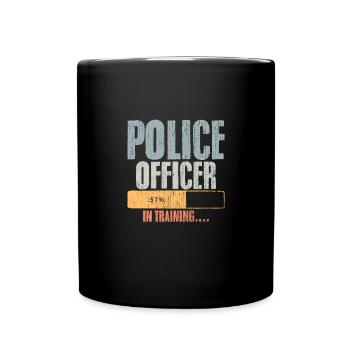 Retro Police Officer In Training Back The Blue A - Full Colour Mug - black - Front