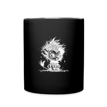 Câlins petits méchants enfants lion à crinière - Mug uni - noir - Devant