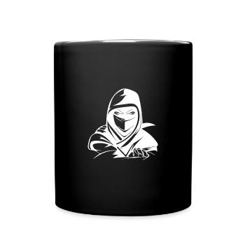 Kraftsport Freizeit Style Ninja Athlet Warrior - Tasse einfarbig - Schwarz - Vorne