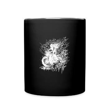 Motocycliste Bikerin Off-road Ride Splash - Mug uni - noir - Devant