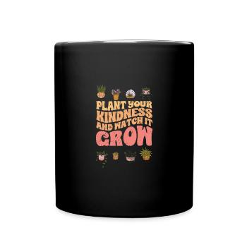 Vintage Plantez votre gentillesse et regardez-la grandir - Mug uni - noir - Devant