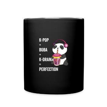 Boba Bubble Tea K-Drama Perfection K-Po coréen - Mug uni - noir - Devant
