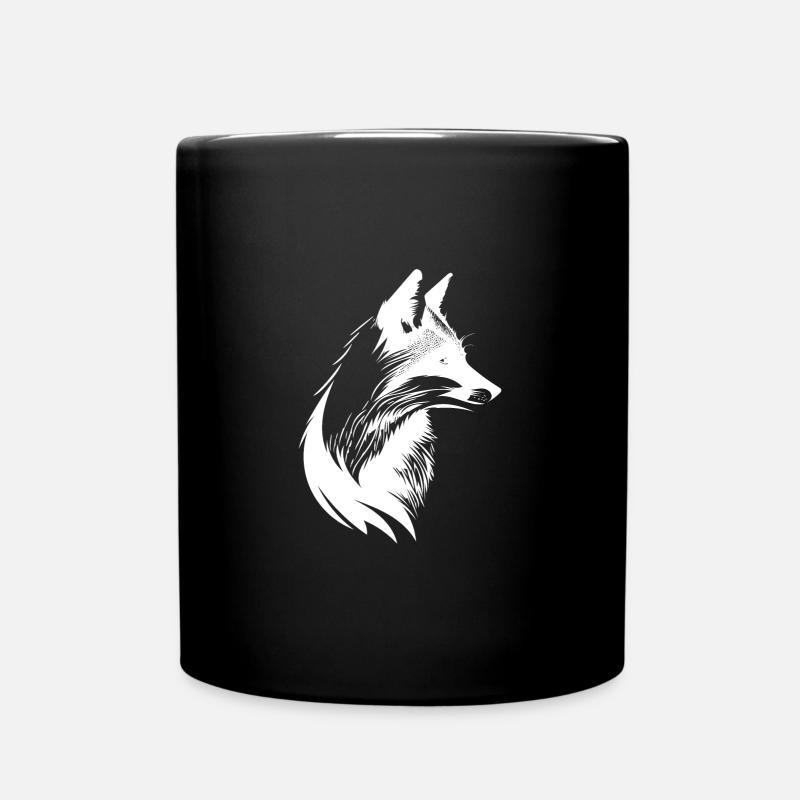 Joli renard de la forêt Portrait de nature - Mug uni - noir