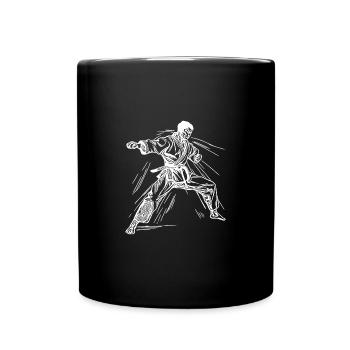 Karate Tournament Fighting Spirit Championship Victory - Full Colour Mug - black - Front