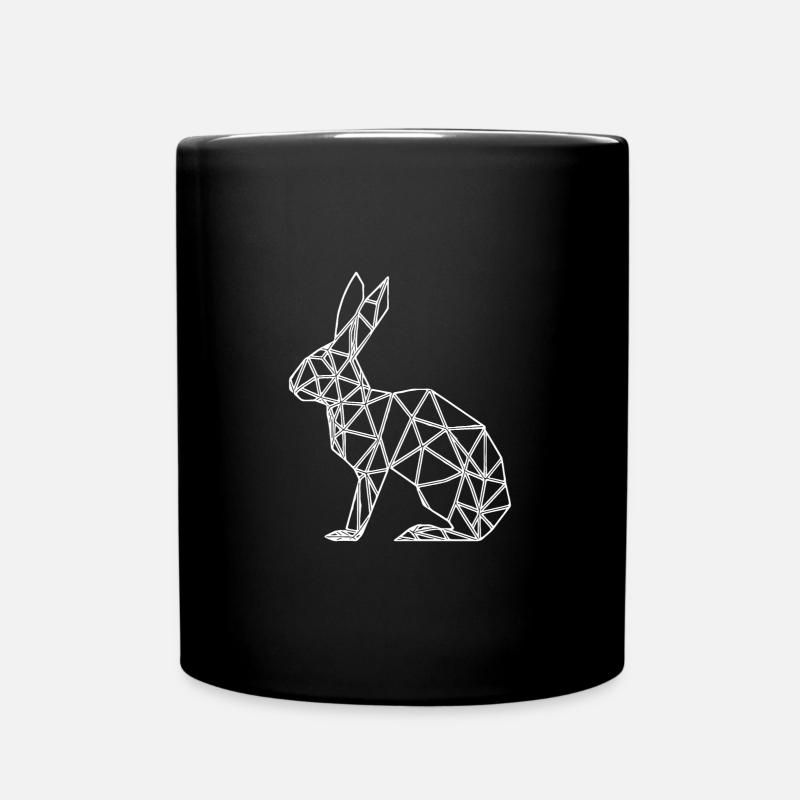 Géométrique Lapin Lignes mignonnes Lapin - Mug uni - noir
