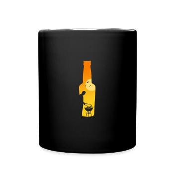 BBQ Grill Papa Vater Vatertagsgeschenk - Tasse einfarbig - Schwarz - Vorne