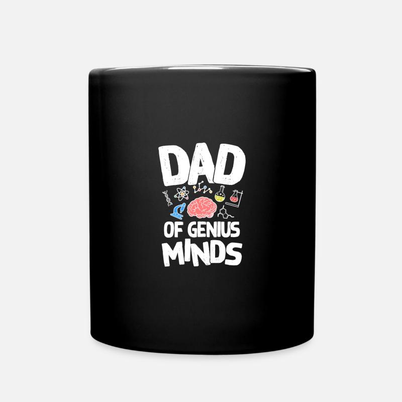 Dad of Genius Minds Scientific Father - Full Colour Mug - black