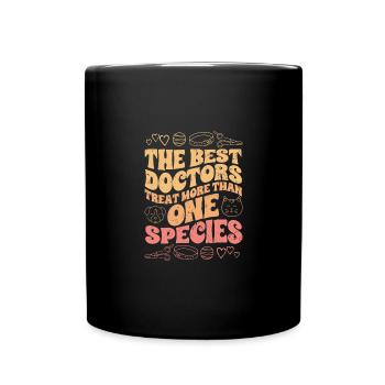 Retro Vet Staff Les meilleurs médecins traitent plus de - Mug uni - noir - Devant