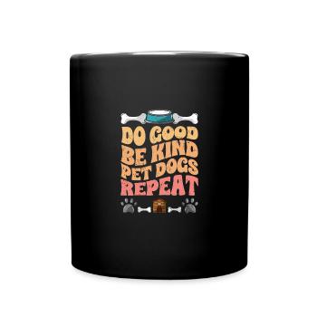 Retro Do Good Be Kind Un défenseur des droits des animaux - Mug uni - noir - Devant
