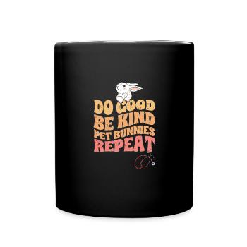 Vintage Do Good Be Kind A Bunny Lover Animal - Mug uni - noir - Devant