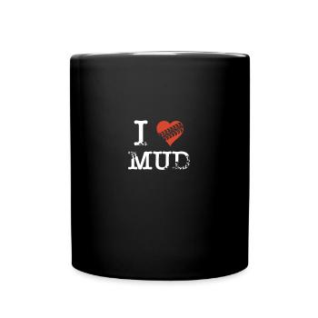 I Love Mud Offroad Motorsport Tire Marks - Full Colour Mug - black - Front