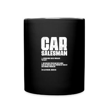 Funny Car Salesman Definition Automobile Dealers - Tasse einfarbig - Schwarz - Vorne