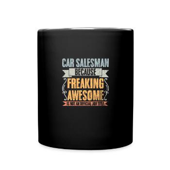 Vintage Car Salesman Job Title An Auto Dealer - Tasse einfarbig - Schwarz - Vorne