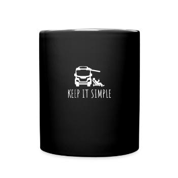 Camping camper Keep it Simple Camping - Full Colour Mug - black - Front